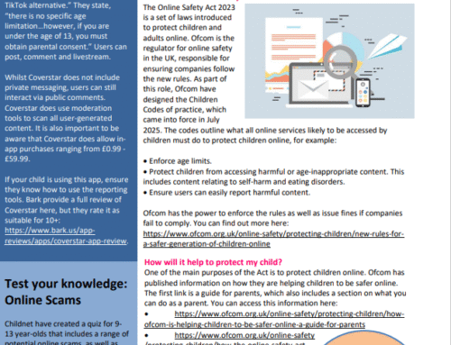 Online Safety Newsletter September – St Mary and St Peter’s